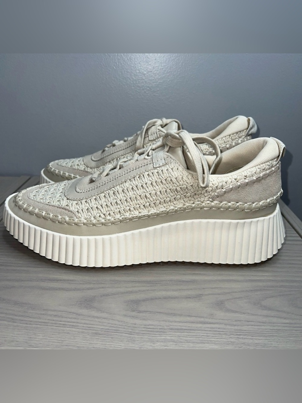 Dolce Vita Dolen Woven Platform Sneakers in Sandstone - Picture 5 of 7